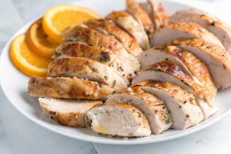 رژیم غذایی شکم شش تکه,غذاهای چربی سوز سریع,thanksgiving-cheat-meals-orange-Turkey-Breast مرغ بدون چربی